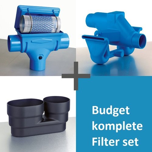 Budget Filtro Set - BPT100 Juego de filtro de agua de lluvia, sifón de rebose DUO