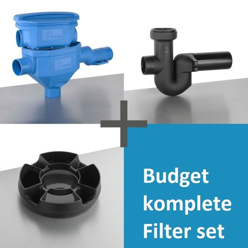 Budget Filtro Set - BPT260 Conjunto de filtro para agua de lluvia, Sifón de rebose DN 150